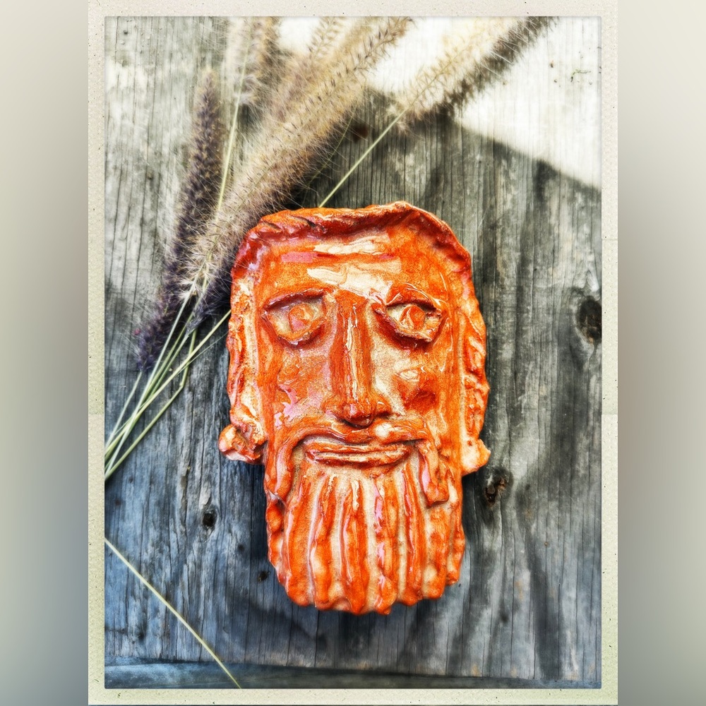Sculpture: "The Philosopher"  Terracotta Clay, glazed